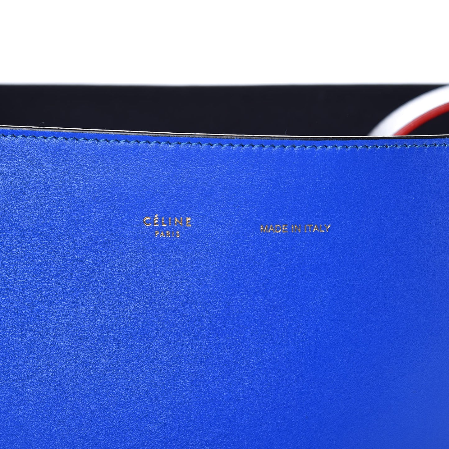 Shiny Smooth Calfskin Small Twisted Cabas Bright Blue