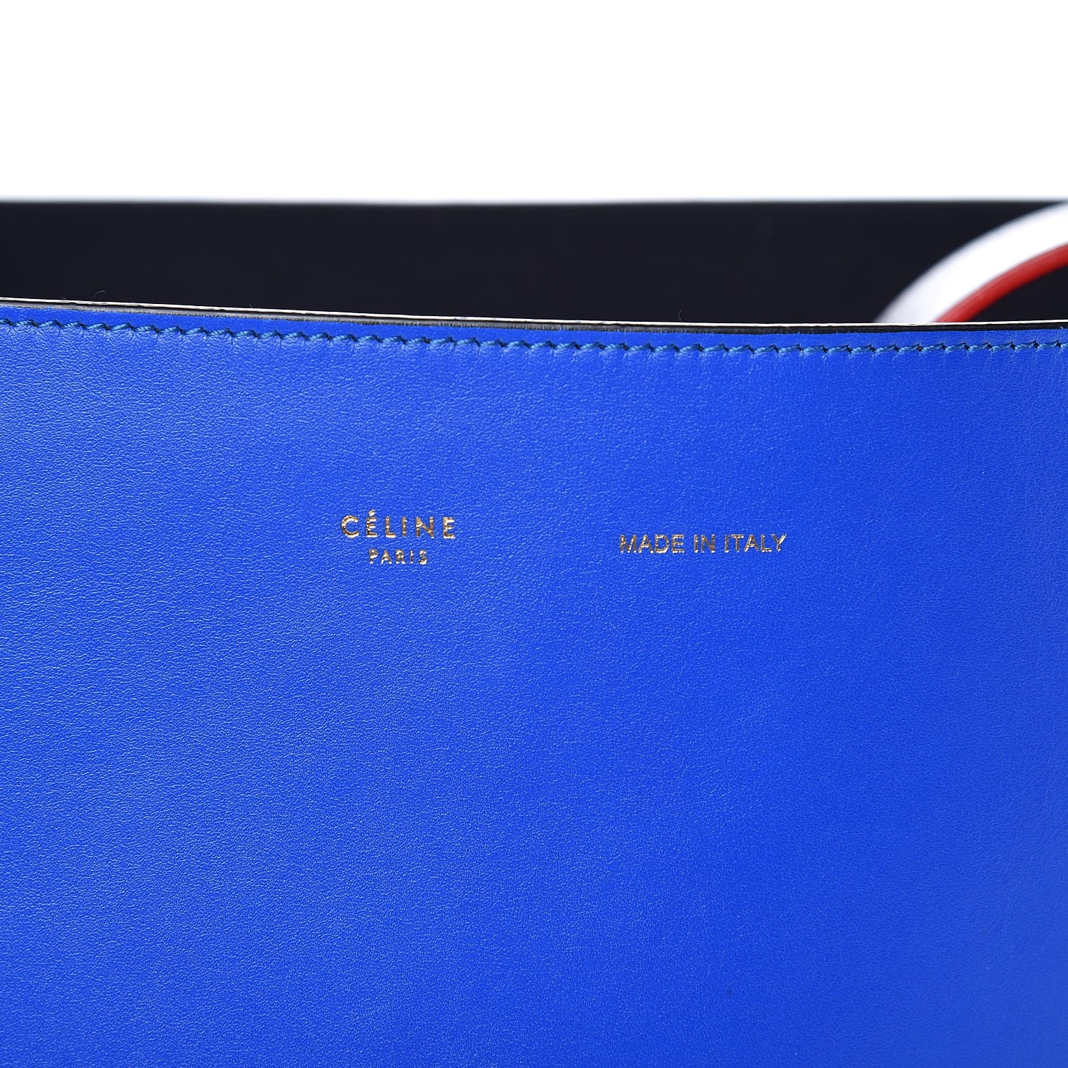 Celine Shiny Smooth Calfskin Small Twisted Cabas Bright Blue 7 of 10