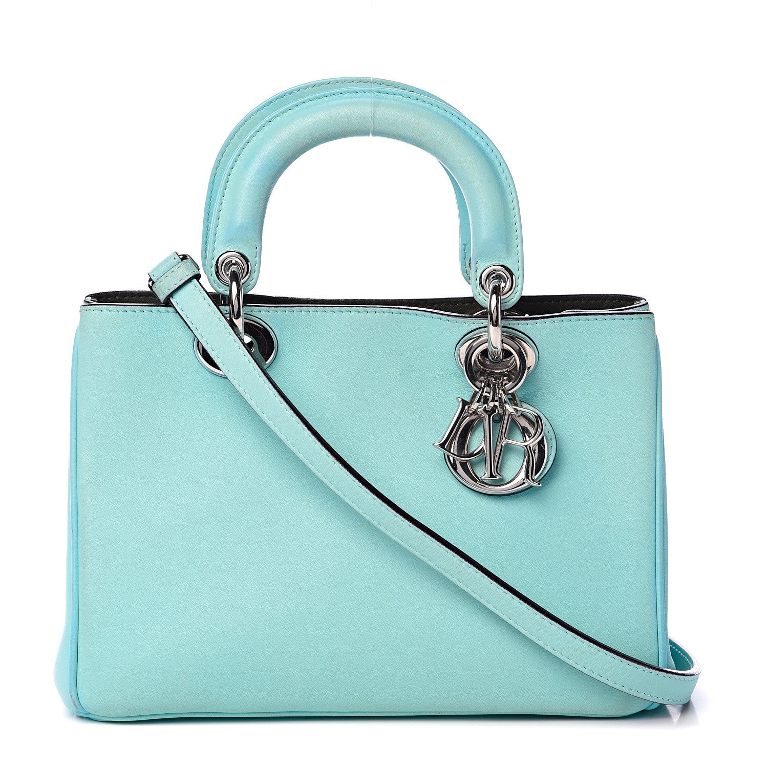 Christian Dior Smooth Calfskin Mini Diorissimo Tote Light Blue 1 of 15