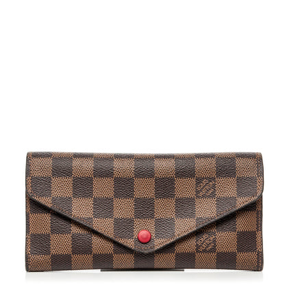 Louis Vuitton Damier Ebene Josephine Wallet Red 1 of 6