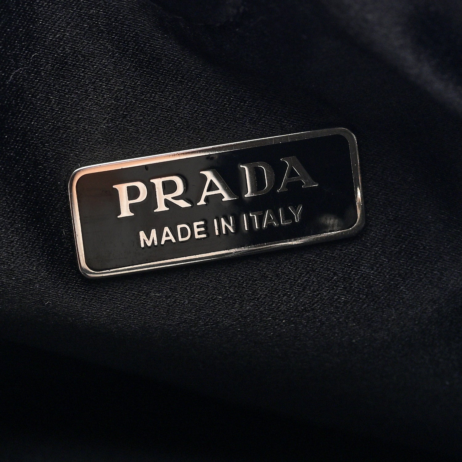 Prada Satin Crystal Metal Triangle Logo Chain Crossbody Handbag Cristal 6 of 9