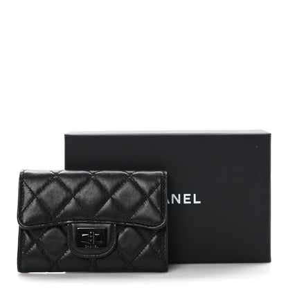 Chanel Aged Calfskin Quilted Reissue Flap Card Holder So Black 10 of 10