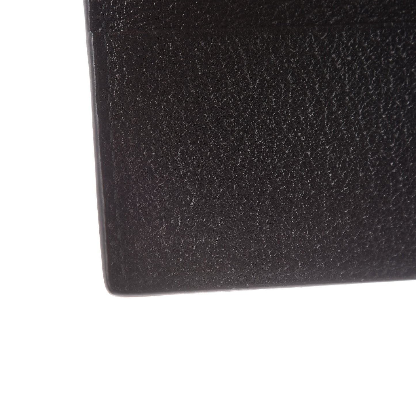 Calfskin Boar Effect GG Marmont Bi-Fold ID Wallet Black