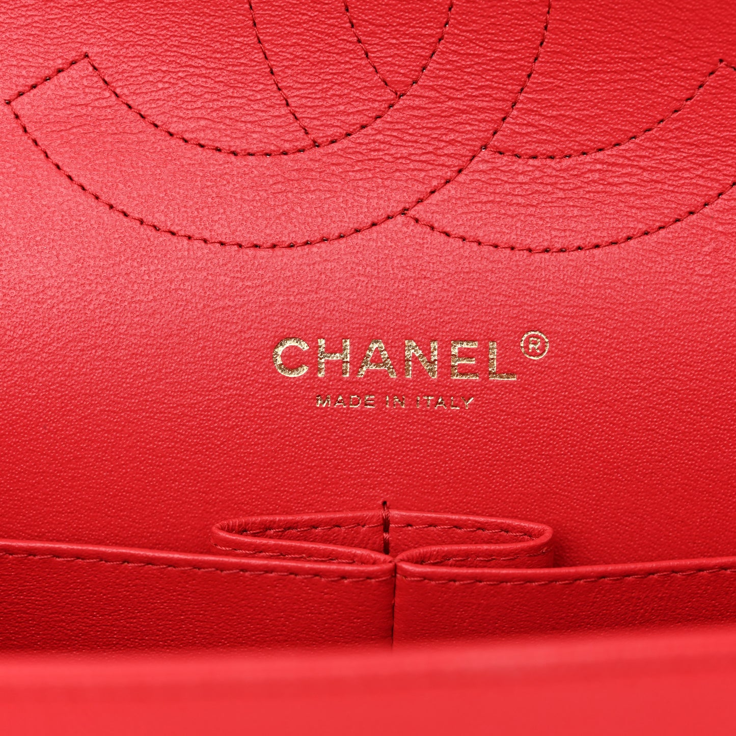 Caviar Quilted Jumbo Double Flap Red