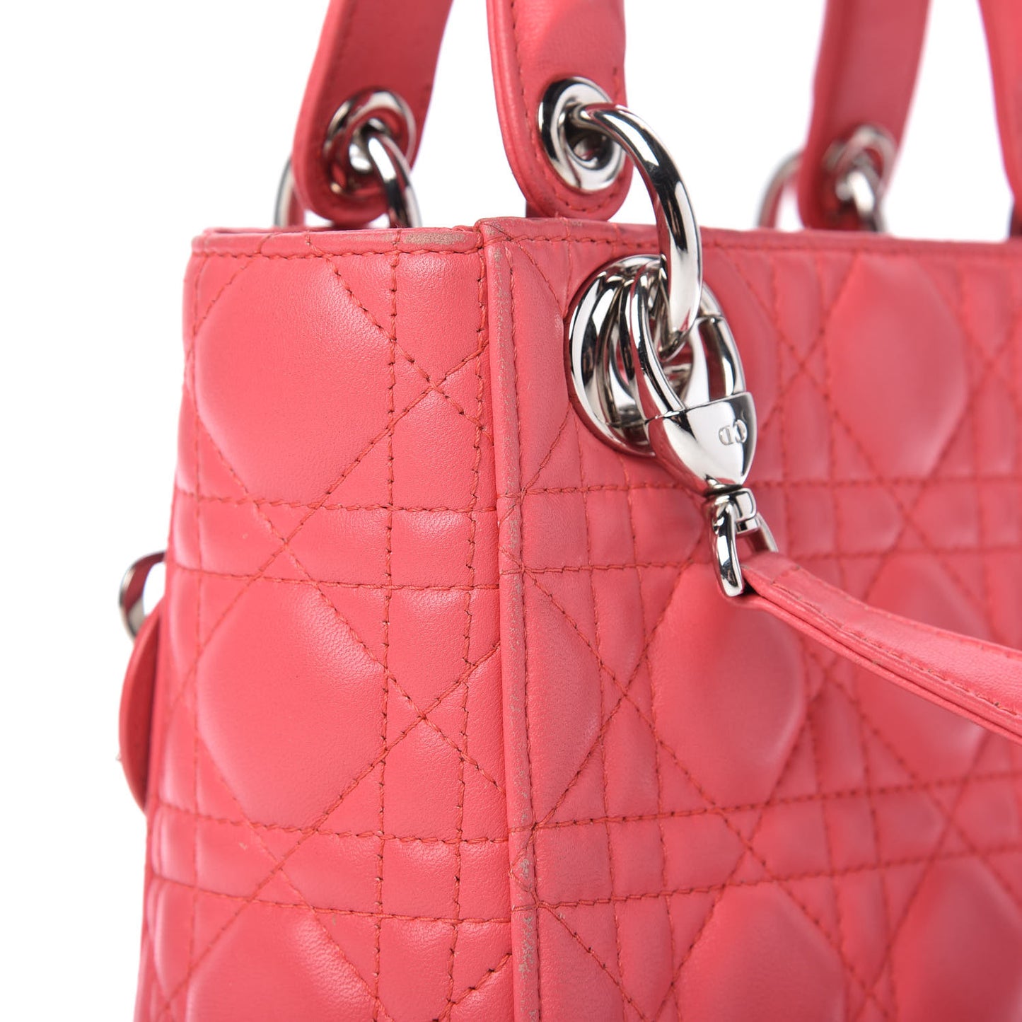 Lambskin Cannage Mini Lady Dior Pink