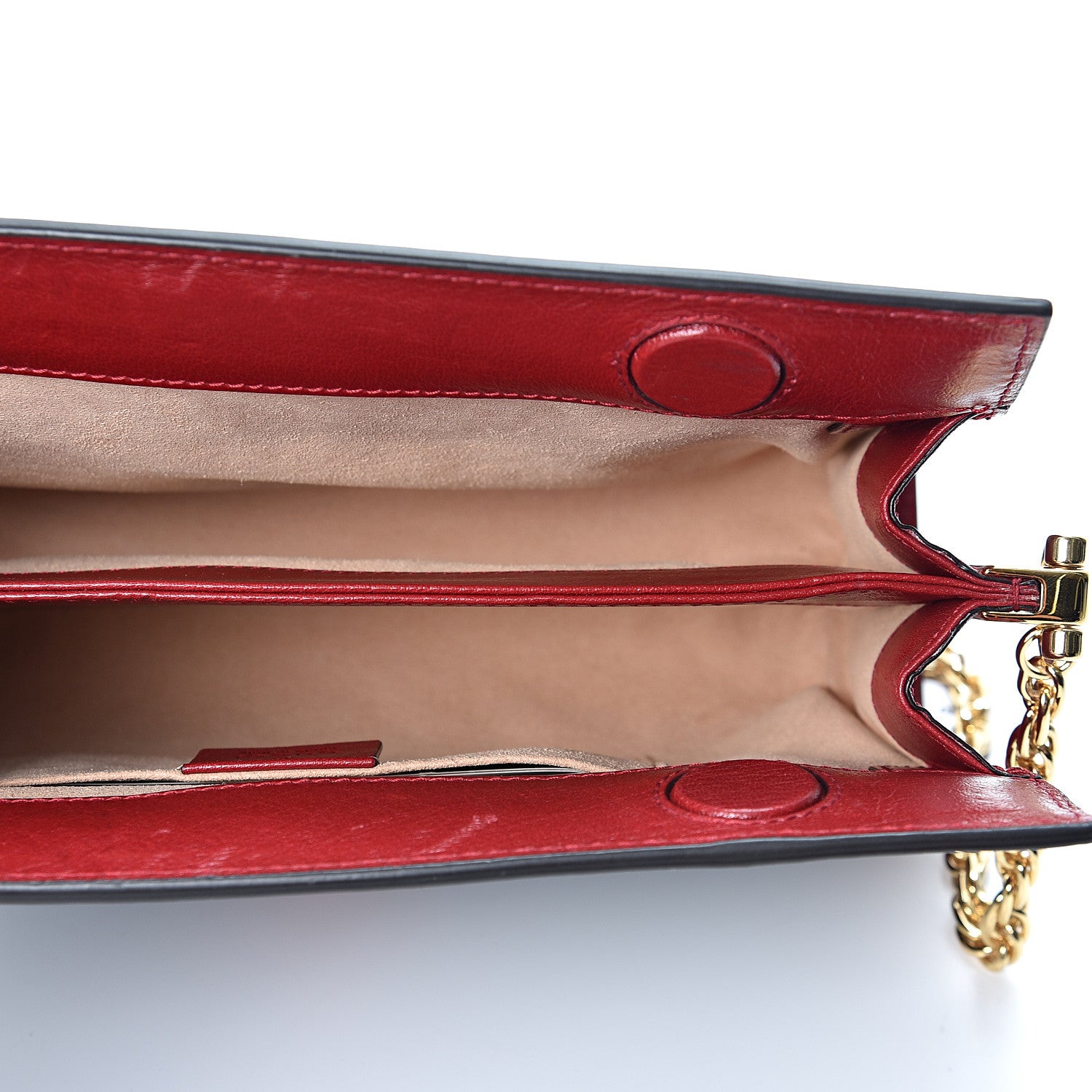 Gucci Suede Calfskin Web Small Ophidia Chain Shoulder Bag New Blue Romantic Cherry 4 of 9