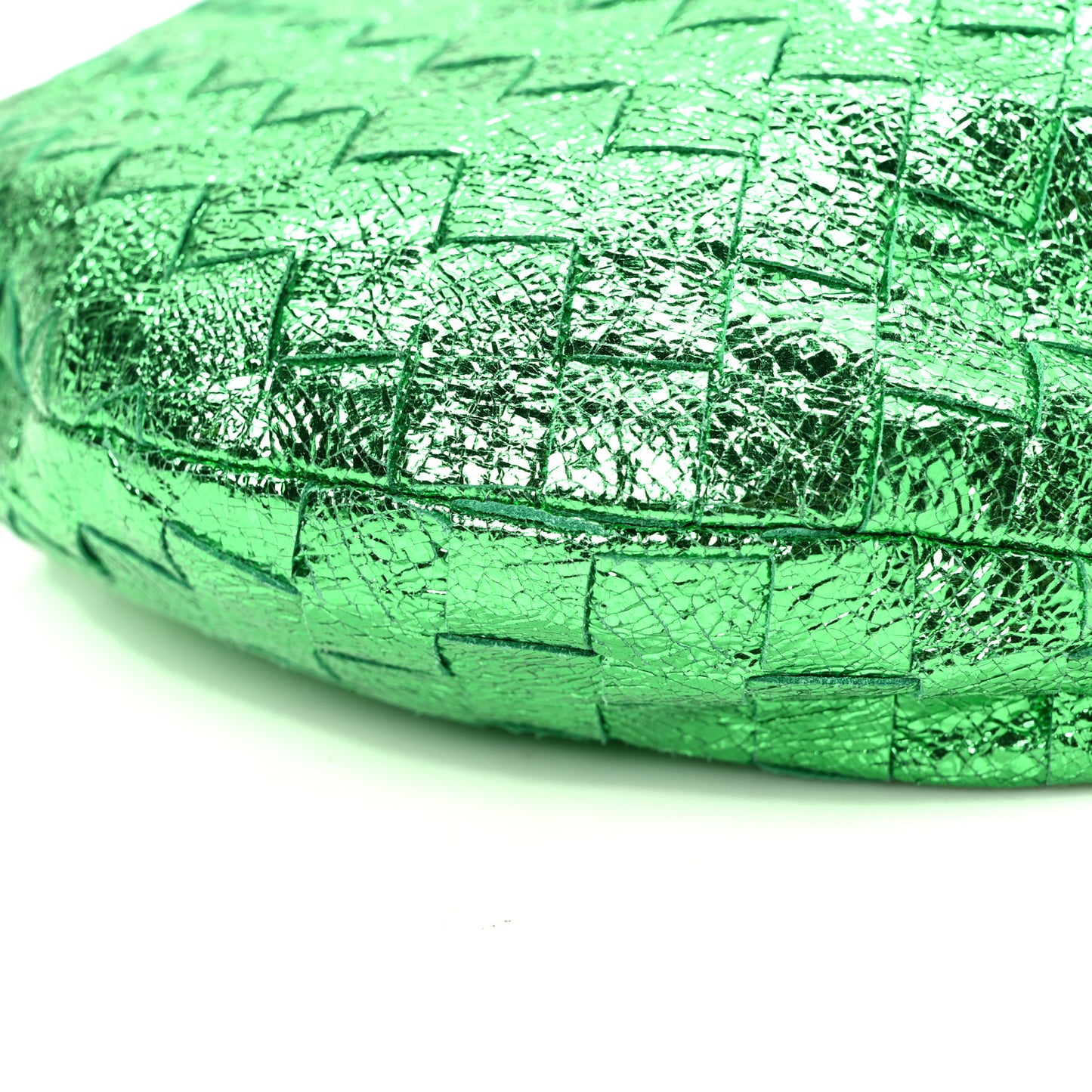 Metallic Nappa Intrecciato Mini Jodie Parakeet