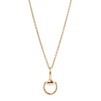 Gucci 18K Yellow Gold Horsebit Pendant Necklace 1 of 5
