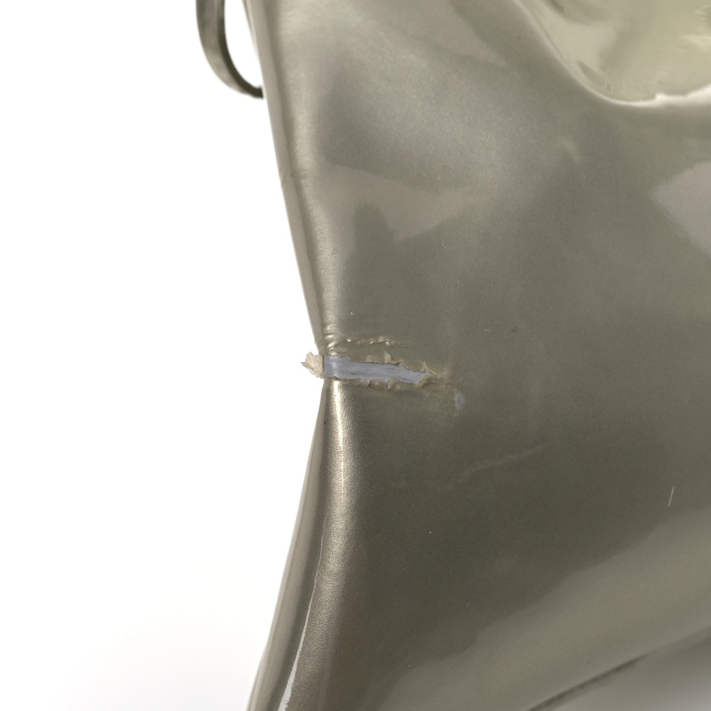 Patent Crystal Strass Bonbons Tote Silver