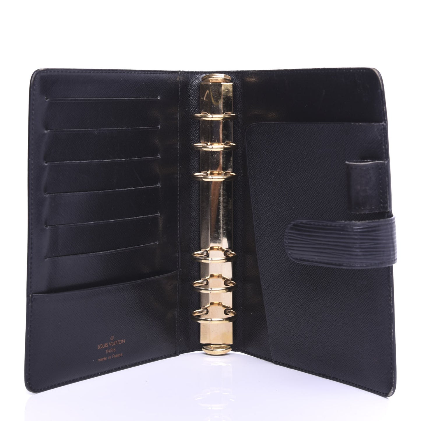 Epi Medium Ring Agenda Cover Black