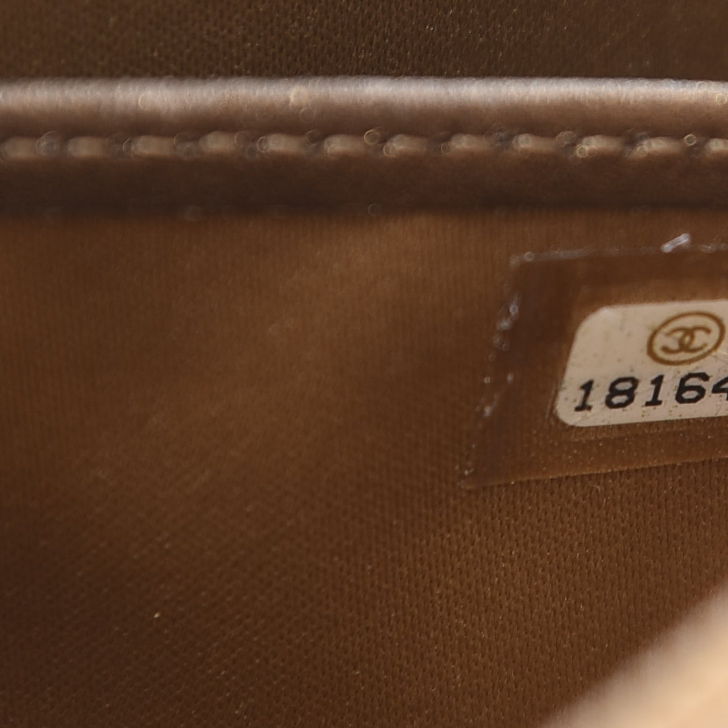 Metallic Lambskin Embossed Zip Around Wallet Bronze