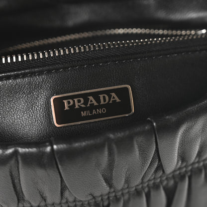 Prada Nappa Gaufre Flap Shoulder Bag Black 6 of 9