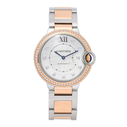 Cartier Stainless Steel 18K Pink Gold Diamond Bezel 36mm Ballon Bleu De Cartier Automatic Watch 1 of 6