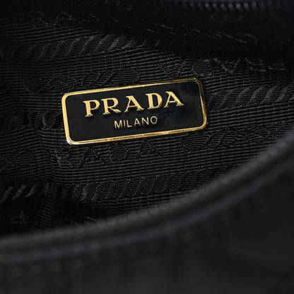 Prada Tessuto Nylon Stitched Shoulder Bag Black 6 of 10