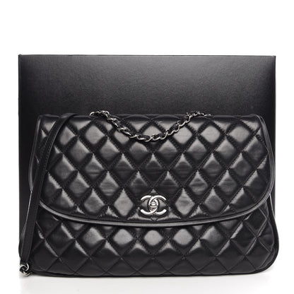 Chanel Lambskin Quilted Large Pagode Piping Flap Black 9 of 9