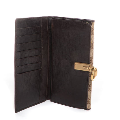 Gucci Monogram Horsebit Continental Wallet Dark Brown 8 of 8