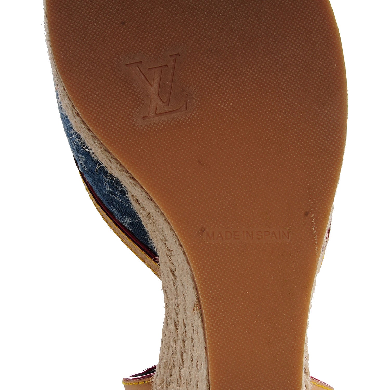 Louis Vuitton Monogram Denim Bow Espadrille Wedges 40 6 of 7