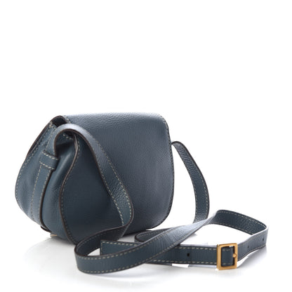 Chloe Calfskin Mini Marcie Round Crossbody Bag Teal 3 of 9