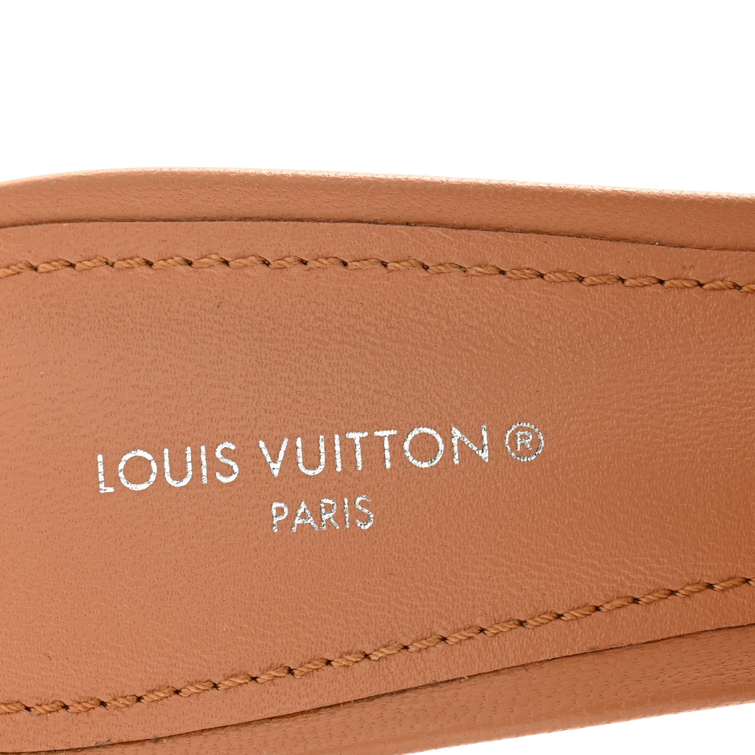 Louis Vuitton Lambskin Embossed Monogram Revival Mules 37 Peche Beige 6 of 8