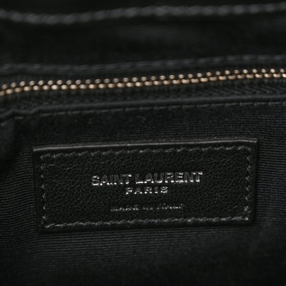 Saint Laurent Calfskin Y Quilted Monogram Small Loulou Shopper Black 6 of 11