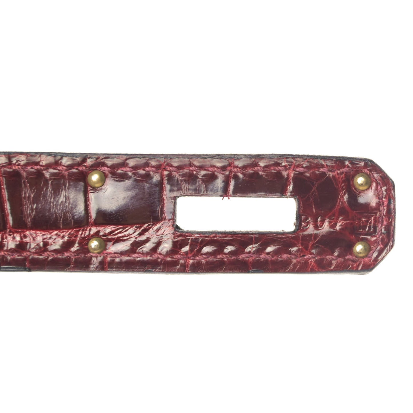 Shiny Porosus Crocodile Birkin 35 Rouge H