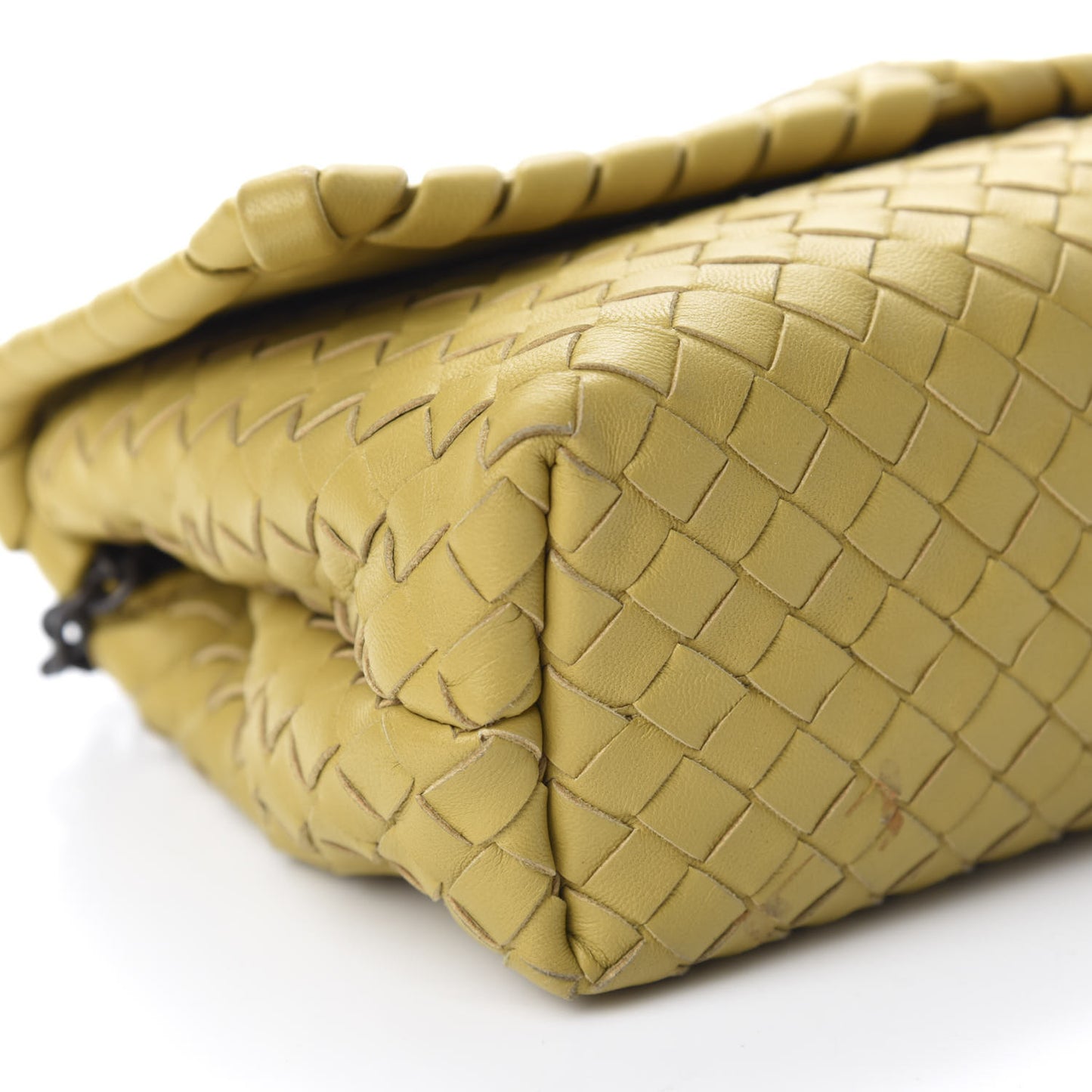 Nappa Intrecciato Baby Olimpia Shoulder Bag Moutarde