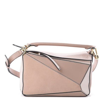 Loewe Calfskin Suede Small Puzzle Bag Blush 1 of 8