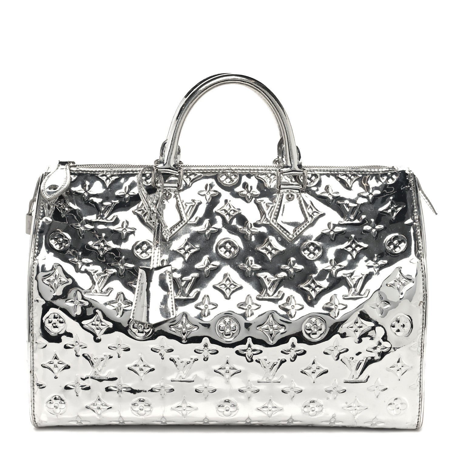 Louis Vuitton Monogram Miroir Speedy 35 Silver 1 of 10