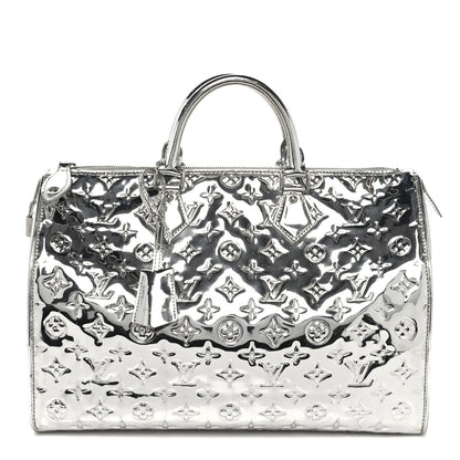Louis Vuitton Monogram Miroir Speedy 35 Silver 1 of 10