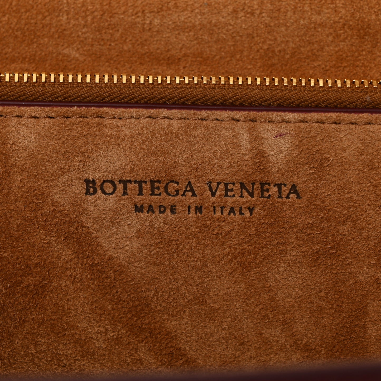 Calfskin Stamped Classic BV Bag Dark Red