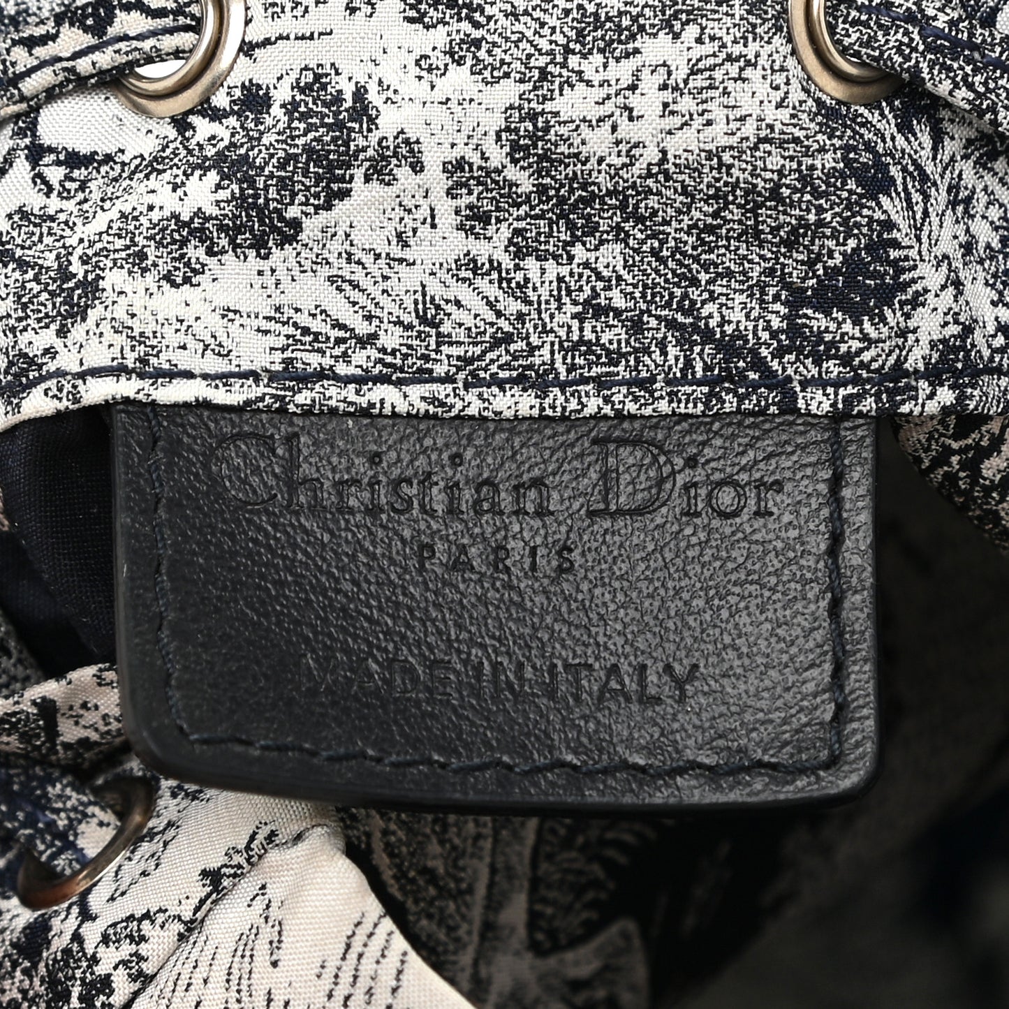 Technical Fabric Embroidered Toile De Jouy Sauvage DiorTravel Pouch Blue