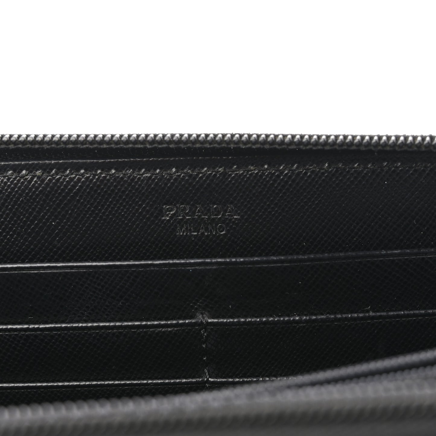 Tessuto Nylon Zip Around Wallet Black