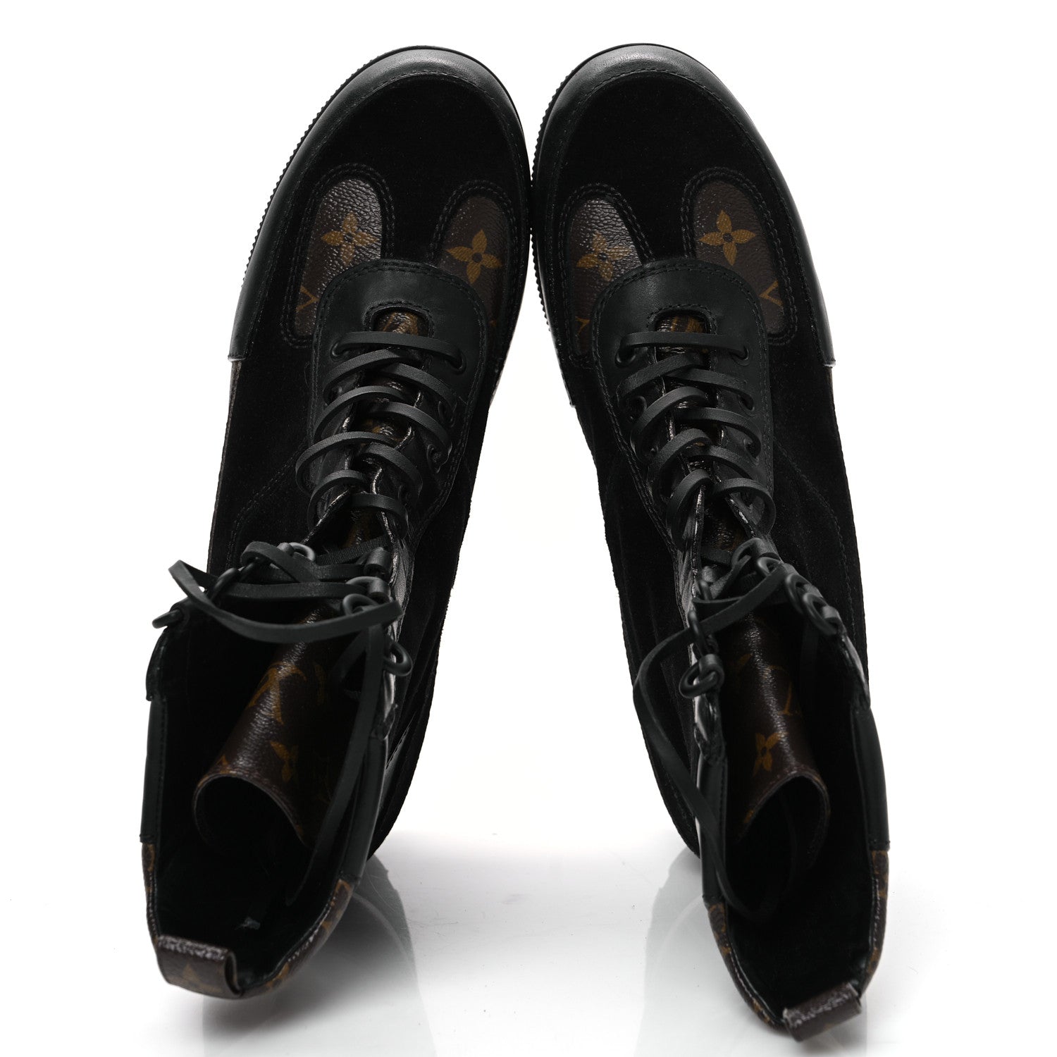 Louis Vuitton Suede Calfskin Crocodile Embossed Patent Monogram
