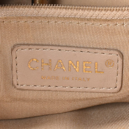 Chanel Calfskin Elaphe Stitched Large Chevron Chic Shopping Bag Beige 7 of 21