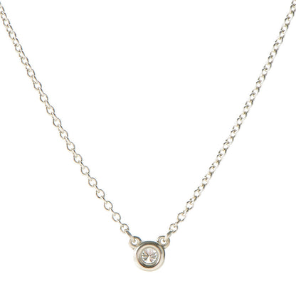 Tiffany Sterling Silver Diamond .05ct Elsa Peretti Diamonds by the Yard Pendant Necklace 1 of 8