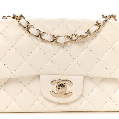 Chanel Lambskin Quilted Mini Rectangular Flap White 8 of 10