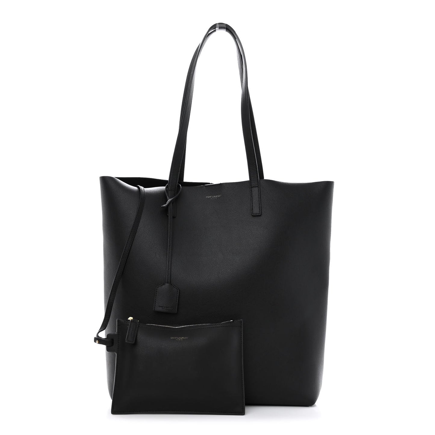 Calfskin Medium Shopping Tote Black