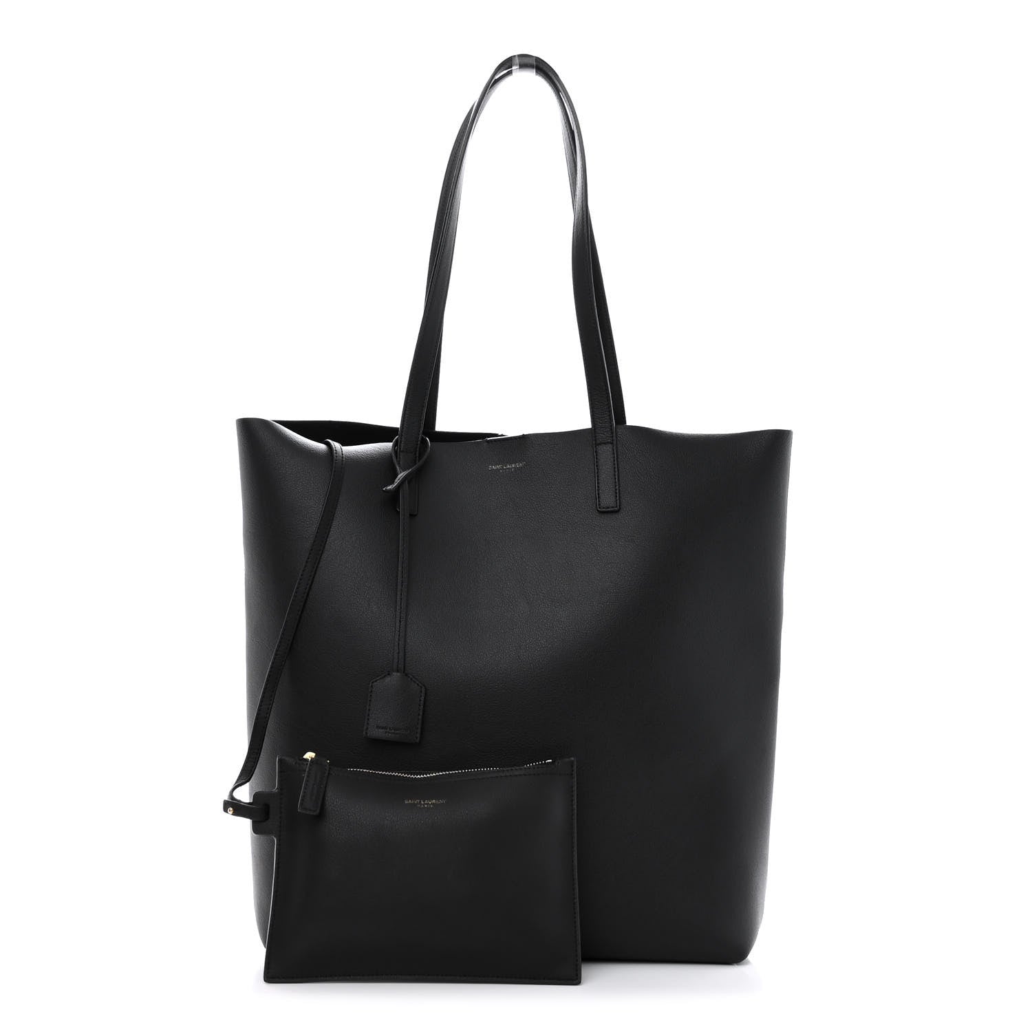 Saint Laurent Calfskin Medium Shopping Tote Black 1 of 15