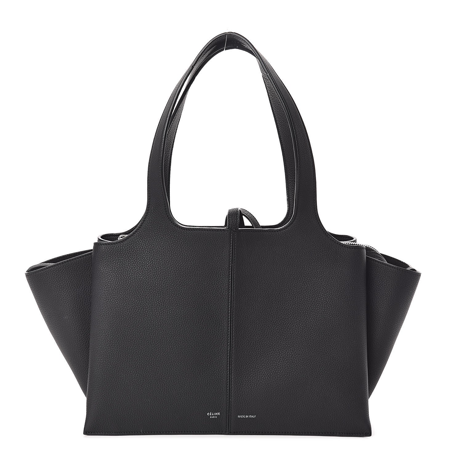 Celine Baby Grained Calfskin Small Tri-Fold Bag Black 1 of 10