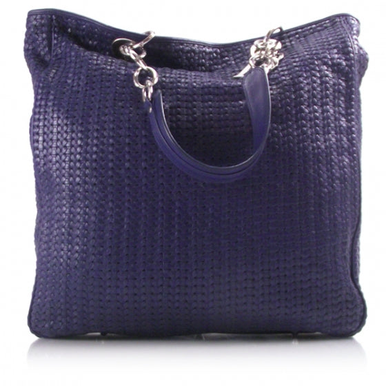 Christian Dior Woven Lady Dior LG Leather Tote 1 of 12