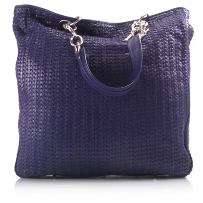 Christian Dior Woven Lady Dior LG Leather Tote 1 of 12