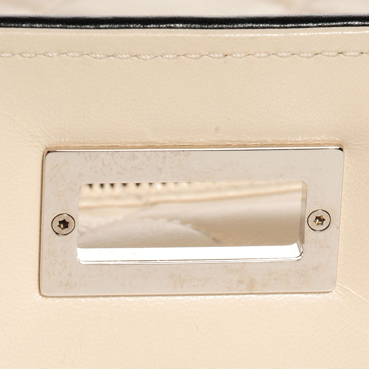 Lambskin Quilted North South Large Tote Ivory