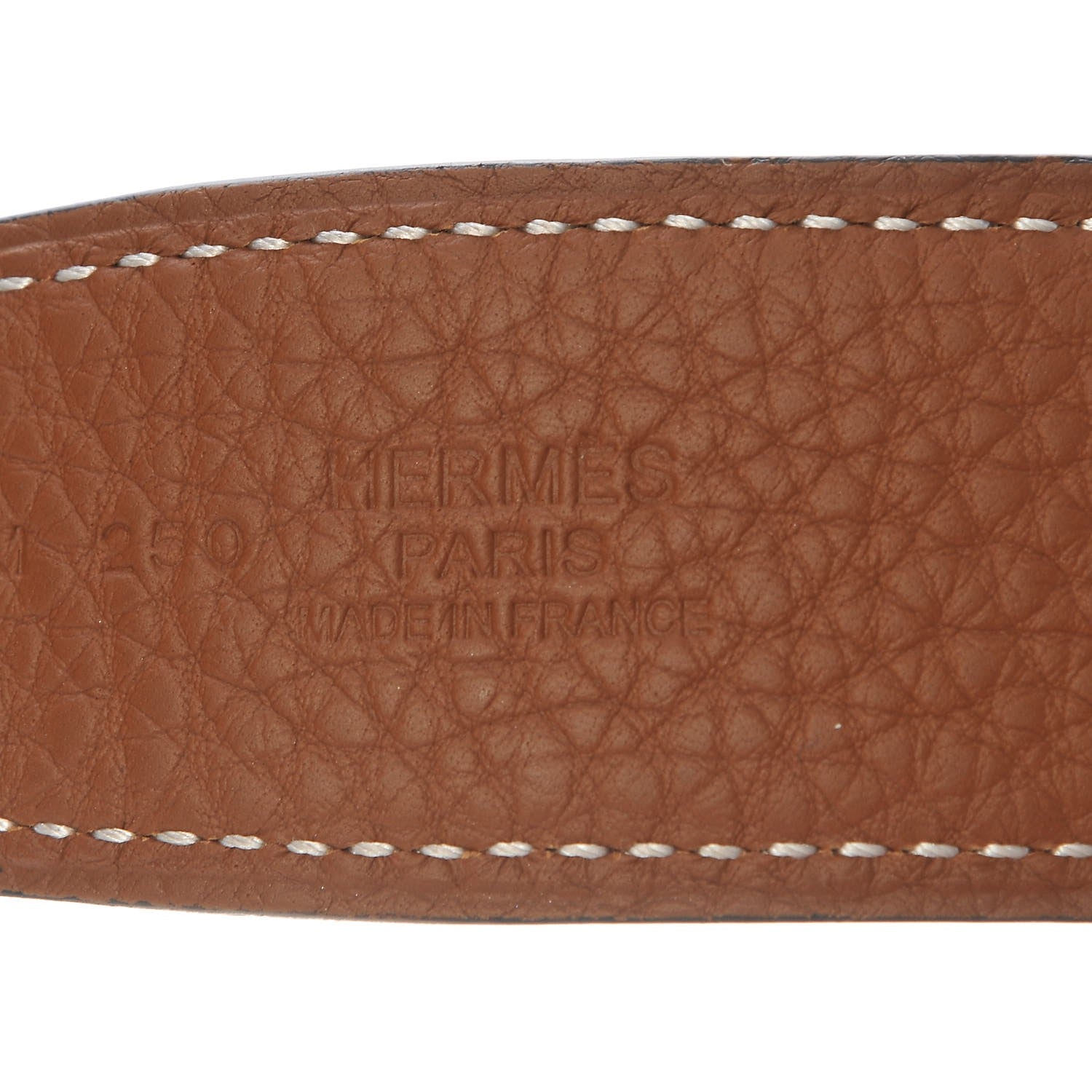 Hermes Box Togo 32mm H Belt 115 Black Gold 4 of 10
