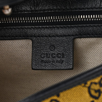 Gucci Monogram Multicolor Matelasse Diagonal Small GG Marmont Shoulder Bag Yellow Blue 6 of 11