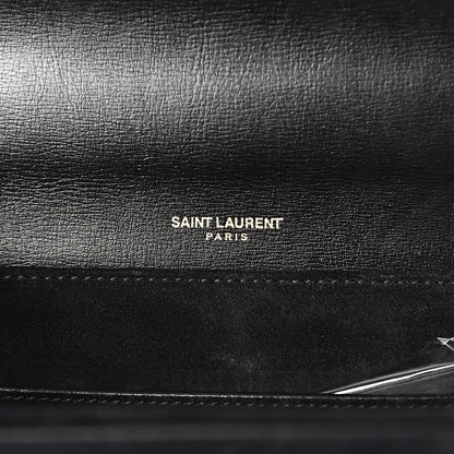 Saint Laurent Smooth Calfskin Suede Medium Bellechasse Black 7 of 11