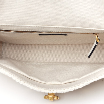 Valentino Garavani Knit Large Roman Stud Shoulder Bag Ecru 5 of 8
