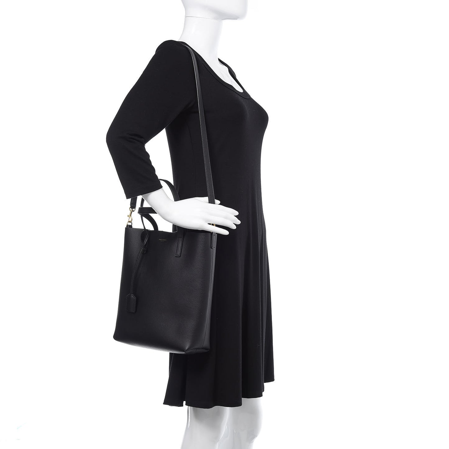 Calfskin Toy Shopping Tote Black
