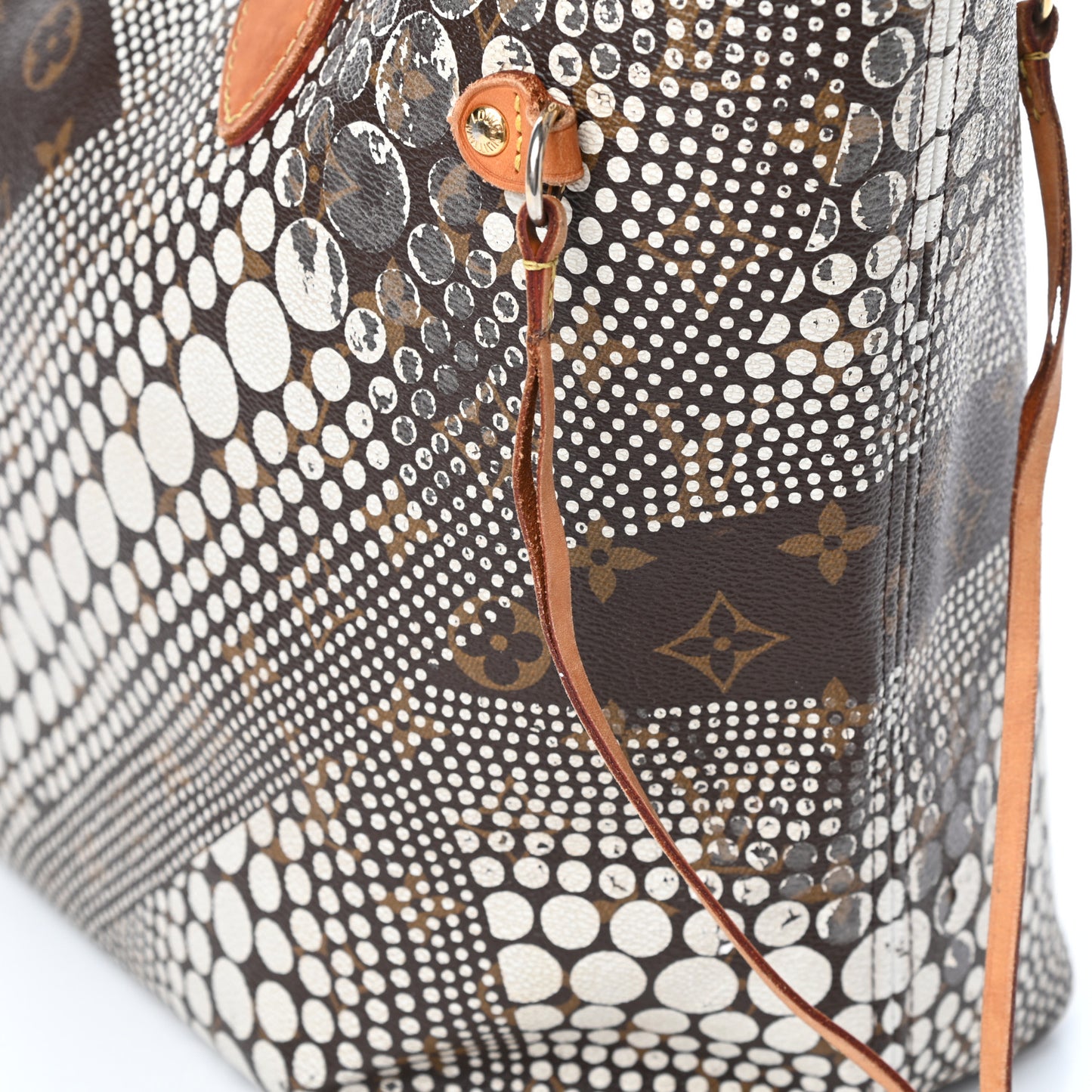 Monogram Kusama Waves Neverfull MM White