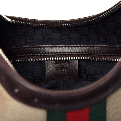 Gucci Canvas Web GG Reins Hobo Brown 7 of 9
