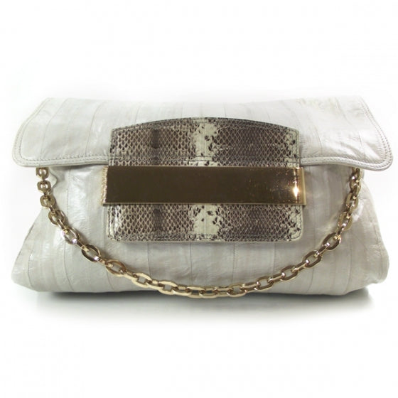 Snakeskin Celeste Clutch